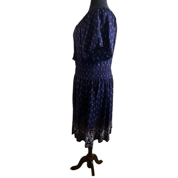 J Gee Free People inspired Blue Paisley Print Boho Dress - Picture 2 of 15